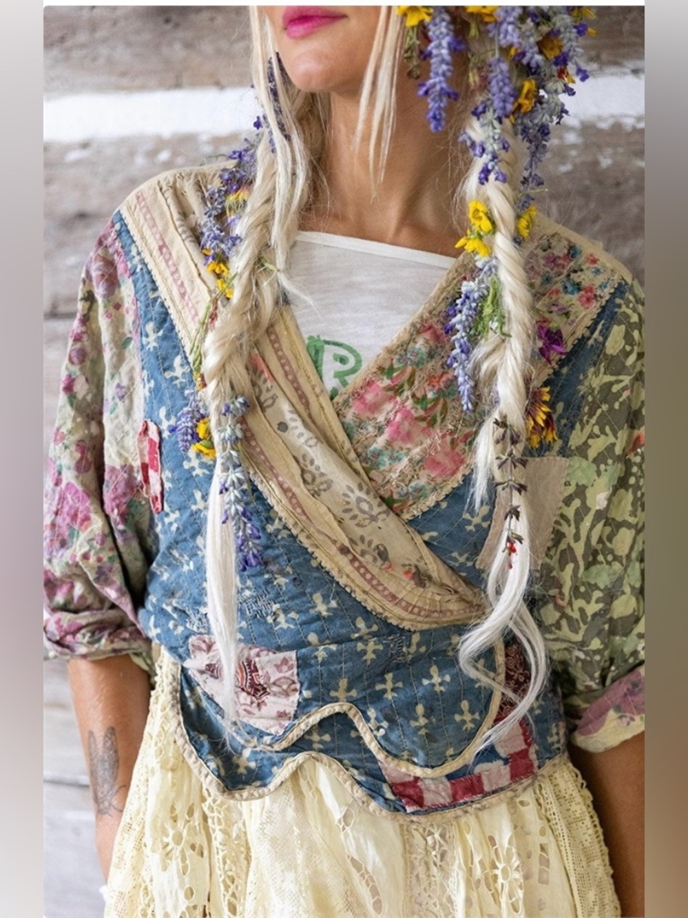Magnolia Pearl Kalamkari Andhra Jacket-Antigua